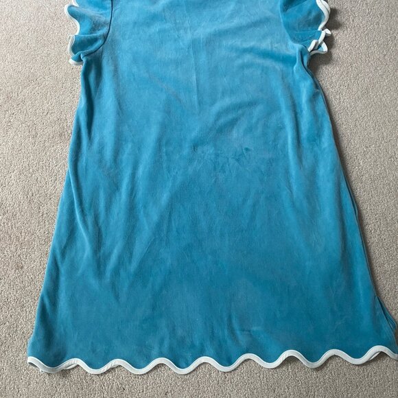 SSYS  Get Ready Robe Sz Med Ocean Blue Full Zip Front Flutter Sleeve FREE Lotion - Picture 3 of 6